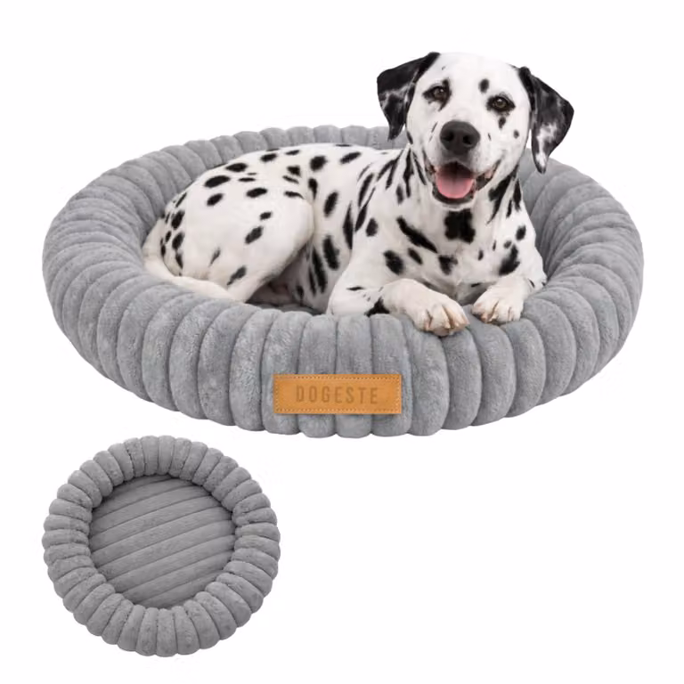 Dogeste Donut cuccia per cane 90 cm rotonda, cuscino morbido e soffice, lavabile, fondo antiscivolo