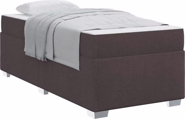 Letto singolo | Letto per adulti | Struttura del letto Marrone Scuro 100 x 200 cm Tessuto