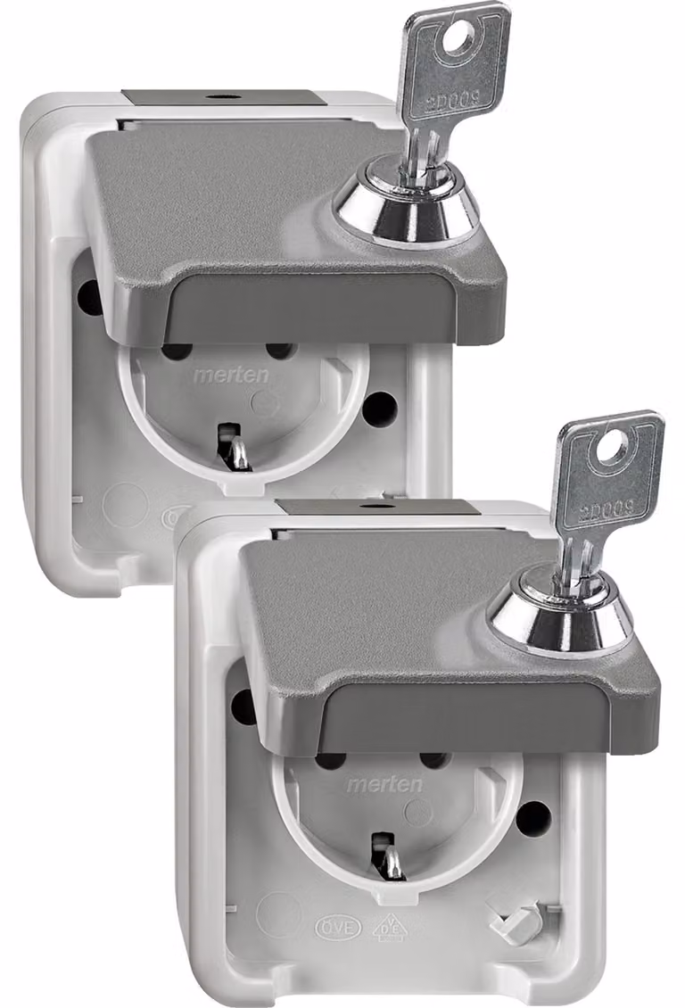 Steckdose SCHUKO MEG2424-8029 lichtgrau (MEG2424-8029)