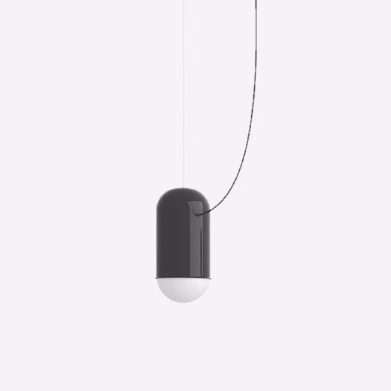 Lampada a sospensione LUCIS CAPSULE 6,2 W LED 3000 K, vetro nero opalino ZL.L1.C15.61
