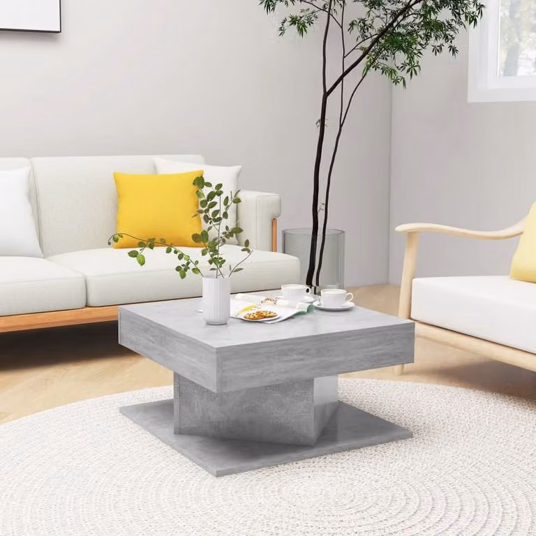 Maison Exclusive - Tavolino grigio cemento 57x57x30 cm Materiale ligneo