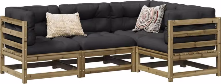 Maison Exclusive - Set da giardino a 4 pezzi in legno di pino impregnato