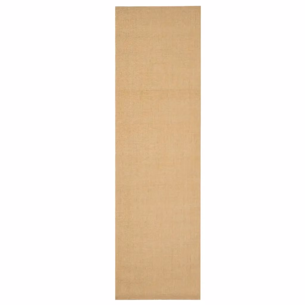 Tappeto rettangolare in sisal naturale beige antiscivolo vidaXL L: 350 cm, P: 100 cm – 2