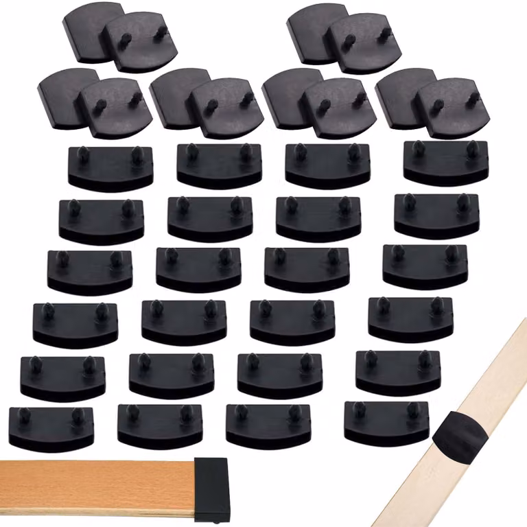 Set di supporti per griglie in ottone, 36 pezzi, plastica, colore nero, dimensioni 54x9 mm