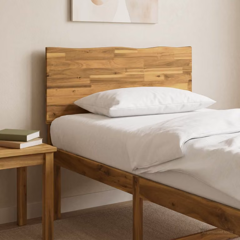 Testiera per letto con bordo vivo vidaXL ROSTOCK in legno di acacia bianco 100 cm