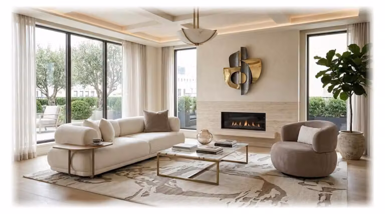 Divano a 3 posti, poltrona, tessuto, design moderno, cuscini, colore beige, elegante