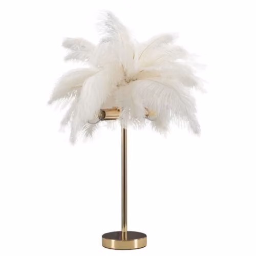 Lampade da tavolo LAMPADA DA TAVOLO PALM BIANCA CM Ø 40X55 Mauro Ferretti