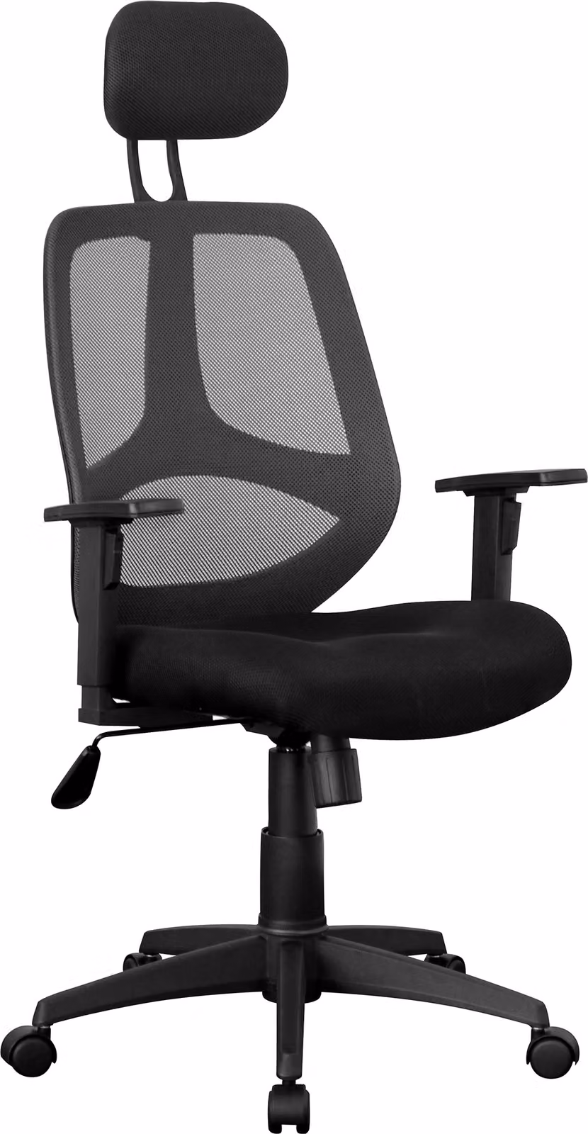 Sedia da ufficio Amstyle Florenz-2 nera sedia da scrivania girevole sedia da ufficio con braccioli e poggiatesta; SPM1.206