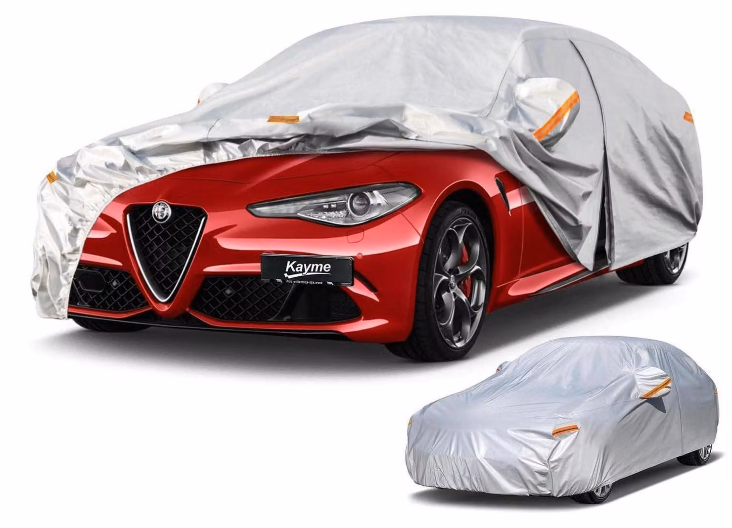Coprisedili universale, impermeabile e traspirante, per Alfa Romeo Giulia (2016-2025), colore argento