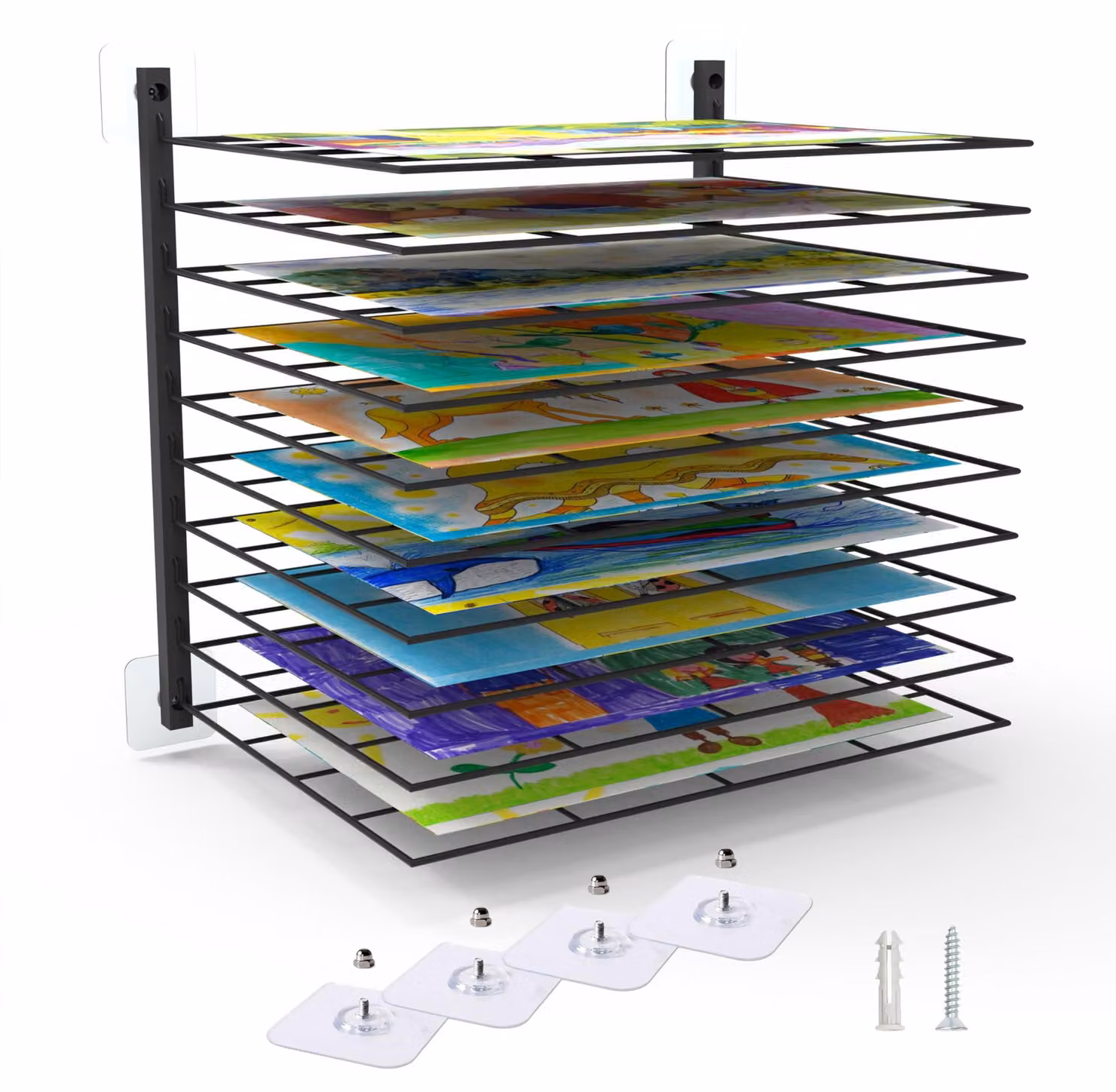 Omgoods - Stendibiancheria artificiale con 10 ripiani regolabili, ideale per spazi creativi