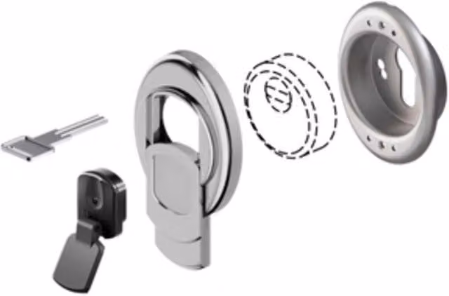 Serratura magnetica per porte DISEC MG 3551 DEFENDER EXTEND CR SAT colore argento
