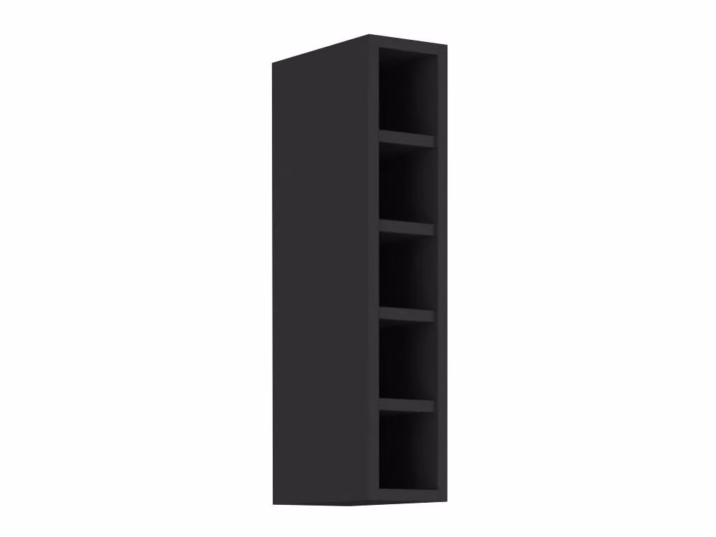 Mobiletto superiore aperto SAJU - larghezza 15 cm, nero