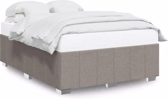 Letto matrimoniale | Letto per adulti | Giroletto senza Materasso Tortora 140x190 cm in Tessuto