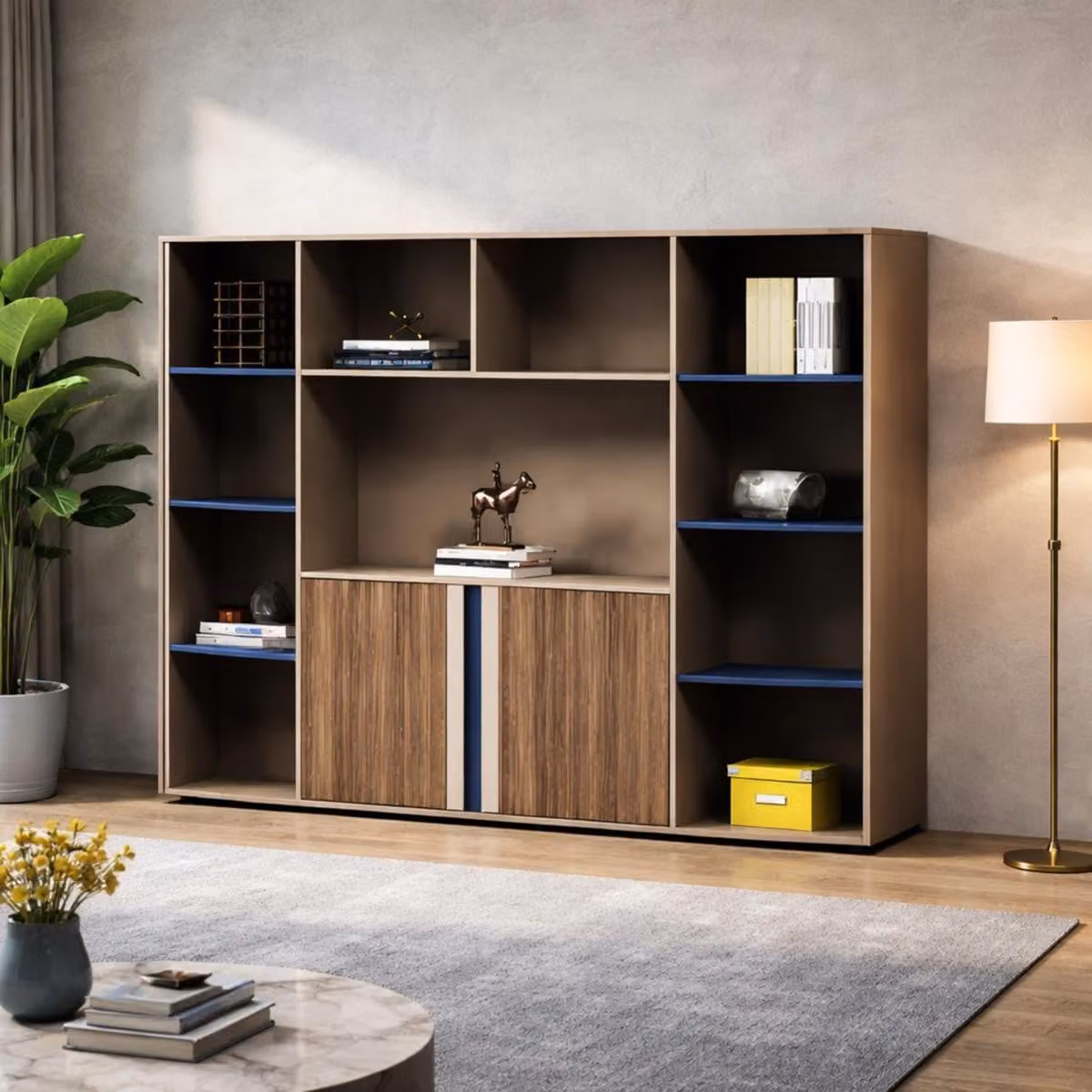 Libreria marrone - Armadio portadocumenti di alta qualità - Arredamento esclusivo