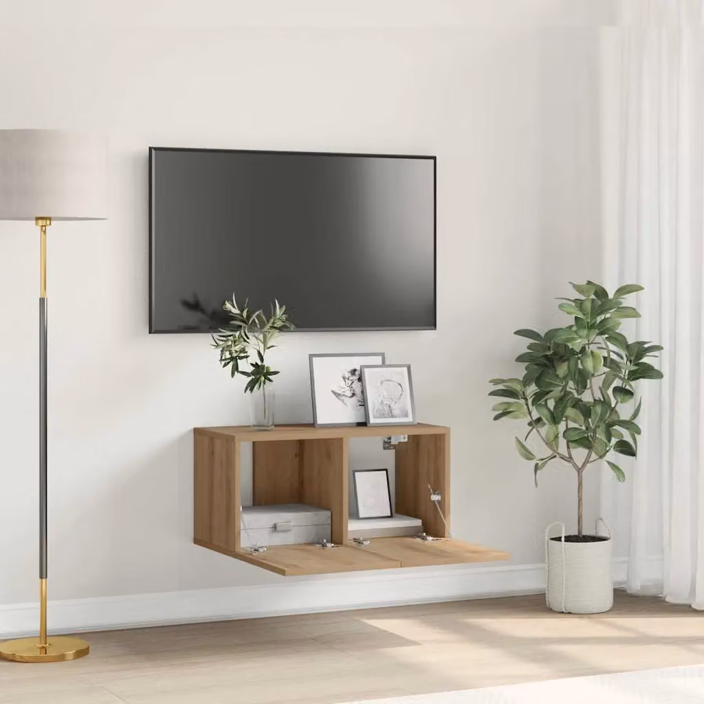 Set mobile TV moderno vidaXL in legno ingegnerizzato marrone L 60 cm, P 30 cm, H 30 cm