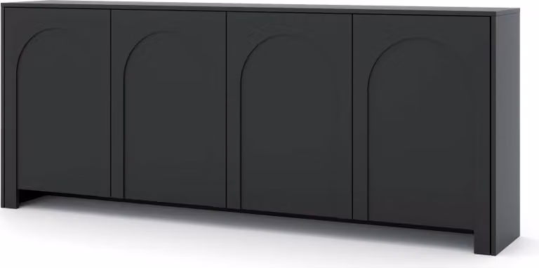 MOBILETTI Credenza Arco, colore nero, 204 cm / Colore principale: Nero / Dimensioni: 204 x 83 x 35 cm