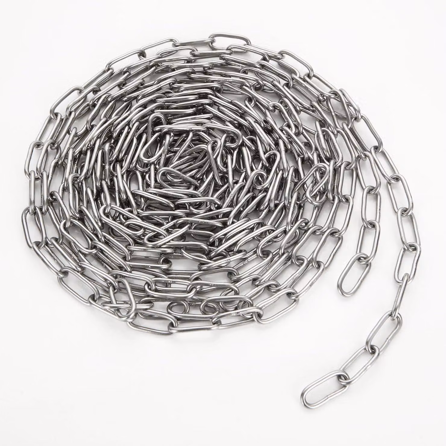 Catena in acciaio inossidabile, 3 mm di spessore, 6 metri di lunghezza, realizzata in acciaio 304, versatile e adatta a diversi utilizzi