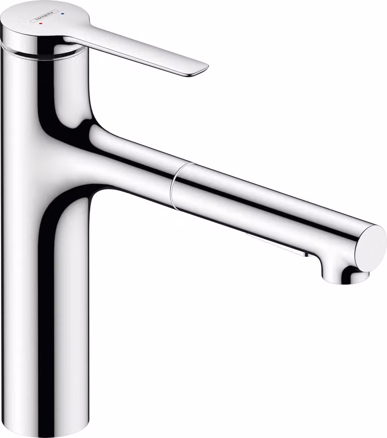 hansgrohe Zesis Mitigeur de cuisine, ComfortZone 160, douchette extractible 2 jets, saillie 231 mm, 74801000, 74801000