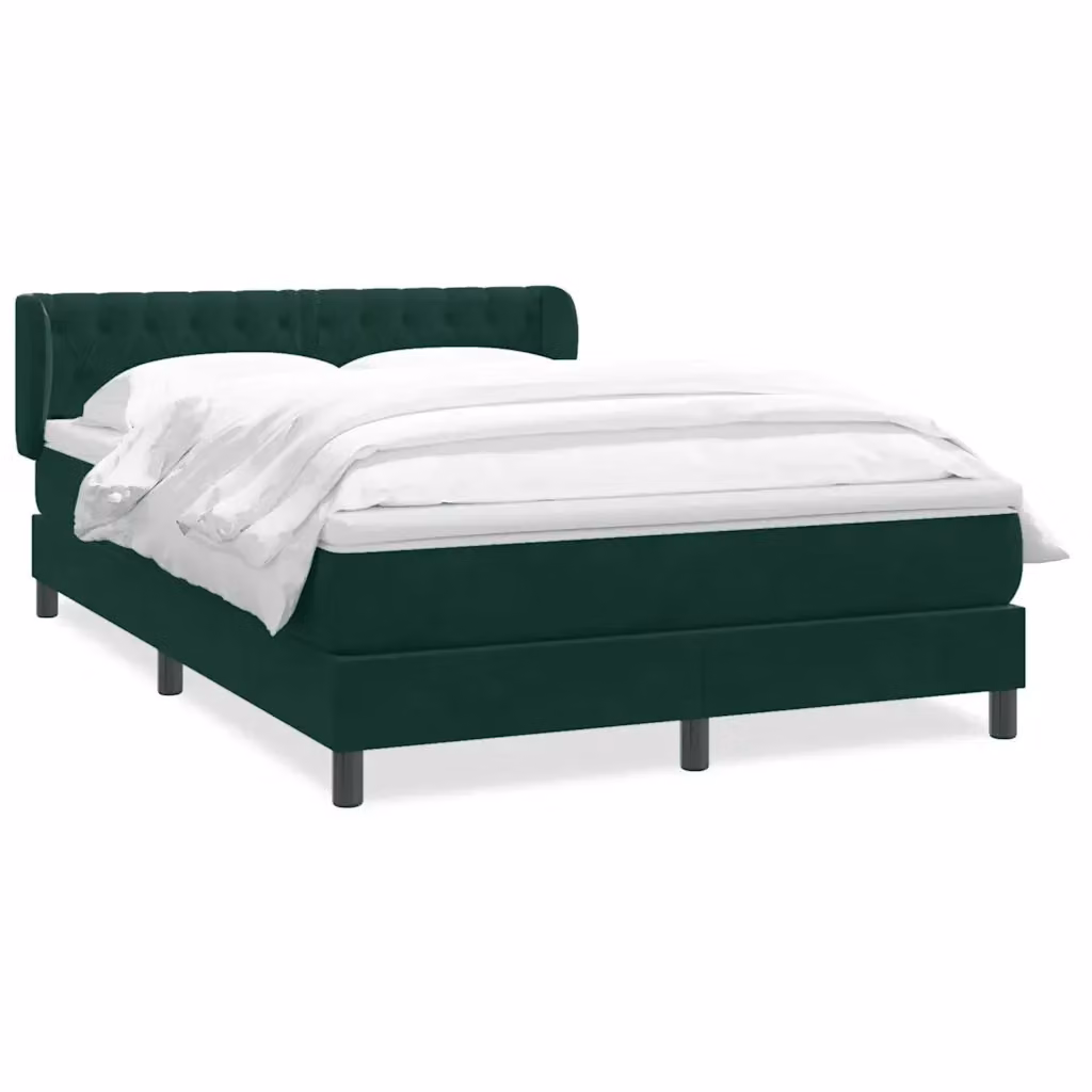 Letto Ibrido vidaXL in Velluto Verde e Bianco con Struttura in Legno di Larice e Materasso L/P/H: 200 x 220 cm – 2