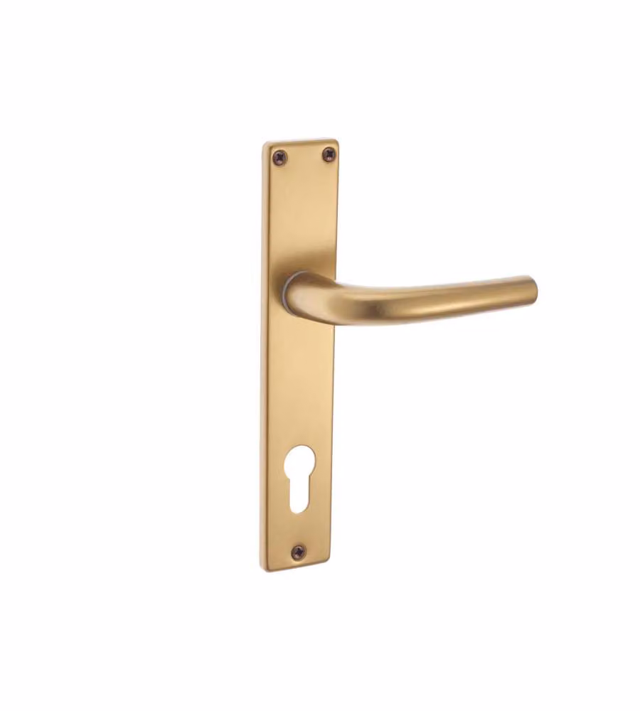 Maniglia uno placca yale in alluminio anodizzato bronzato 85 mm