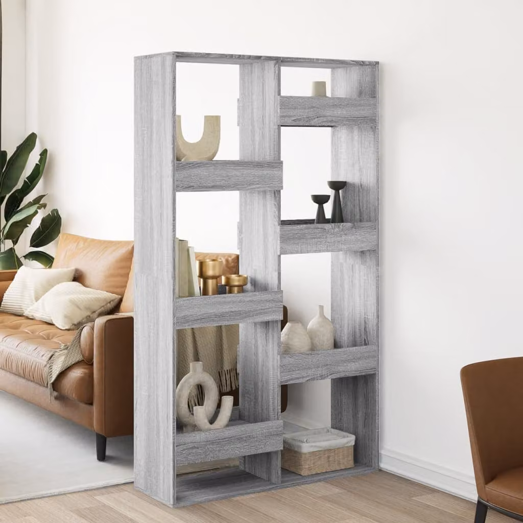 Divisorio vidaXL Grigio Sonoma in Truciolato e MDF L: 100 cm, P: 33 cm, H: 175 cm