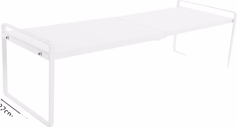 Ripiano estendibile per armadio, struttura in metallo resistente, design regolabile, colore argento, a un livello