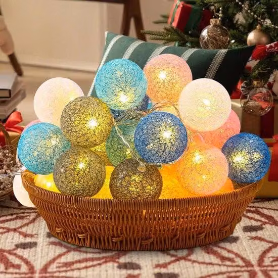 Ghirlanda luminosa a LED morbida da 6 m con connessione USB per Natale e feste