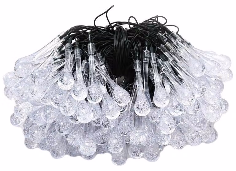 Catena decorativa a LED solare IMMAX DROP 100xLED 10 m IP65 bianco caldo
