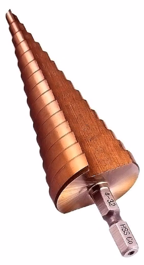 Trapano a tazza da 4 a 32 mm, in acciaio HSS M35 con cobalto, con gambo esagonale, per metallo