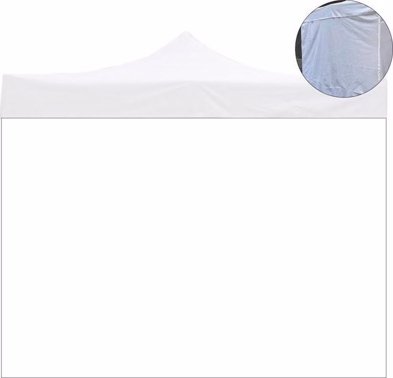 Telo laterale 4,5x2mt impermeabile bianco ricambio per gazebo richiudibile