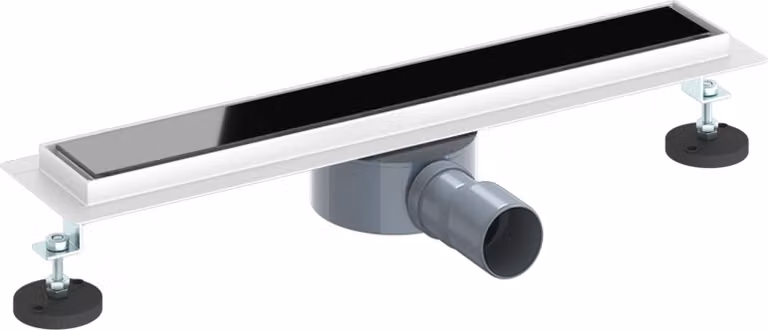 Scarico doccia con copertura in vetro e sifone a 360° 50 cm
