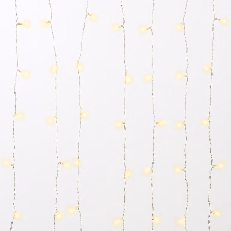 Barriera luminosa 3x3 m 300 LED bianco caldo Barriera LED con 8 programmi