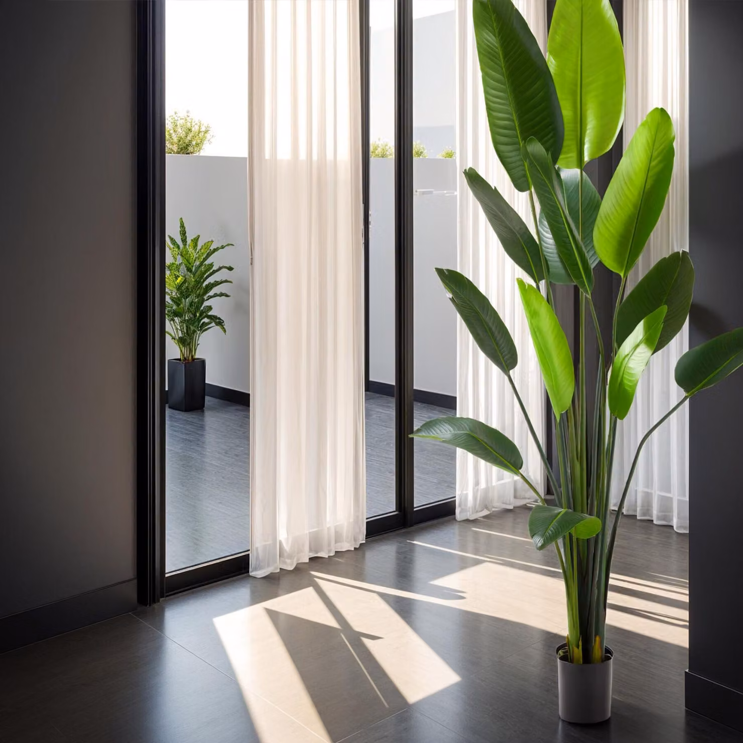 Pianta artificiale Strelitzia Tropic verde di tectake, altezza: 180 cm – 2