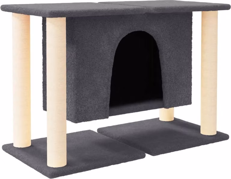 Graffiatoio in sisal grigio scuro 50 cm