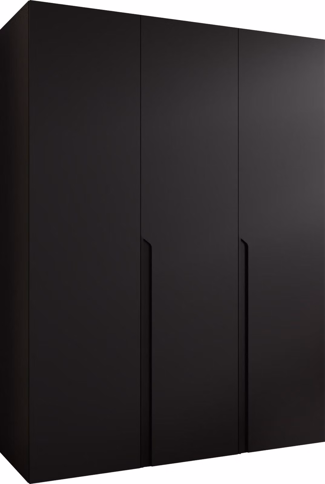 MIRJAN24 Armadio Mila 1 150, camera da letto, armadio, con tre ante a battente e due aste appendiabiti, moderno, armadio guardaroba (colore: nero + nero)