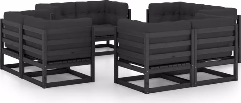 Maison Exclusive - Set Divani da Giardino 8 pz con Cuscini Legno Massello Pino