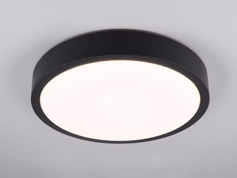Trio Iseo LED soffitto 24W ⌀40cm dimmerabile nero bianco caldo