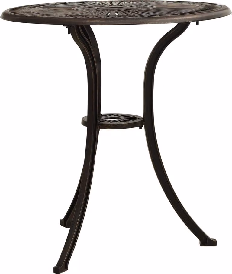 Tavolo da Giardino Bronzo 62x62x65 cm in Alluminio Pressofuso