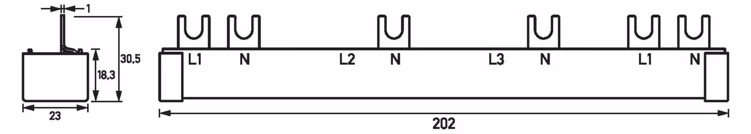 Sbarre di fase Doepke B G12TE-3/N/S-10