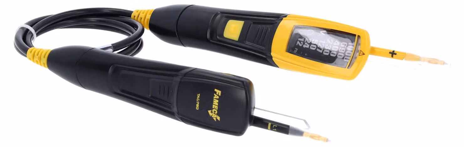 KS TOOLS Tester di tensione con isolamento di protezione, a due poli con allarme acustico 12-1.000 V - 117.0205