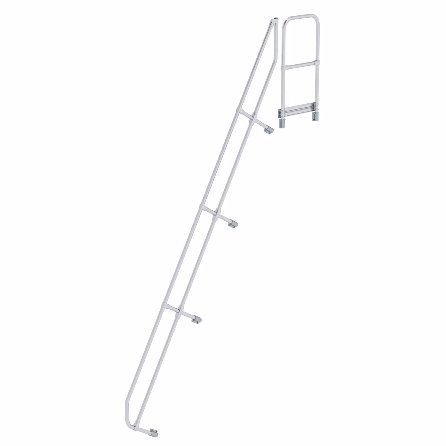 Scala con piattaforma 60° Secondo corrimano per 15 gradini Inclinazione 60°