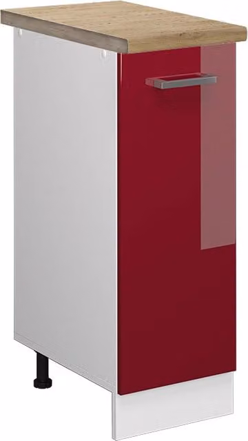 Armadio dispensa da cucina alto R-Line Vicco, Rosso lucido e Bianco, L: 30 cm, H: 181.6 cm, P: 60 cm