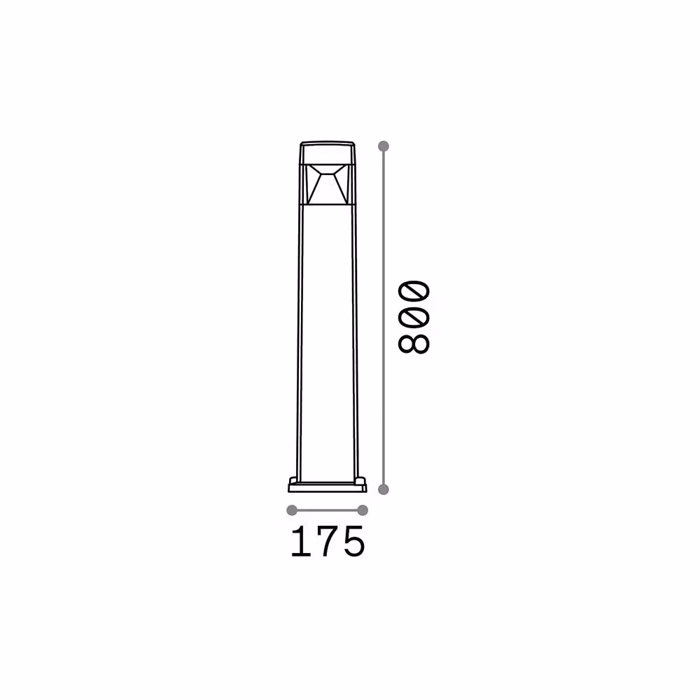 Piantana da esterno Moderna Cosmo IDEAL LUX Nero con LED GX53 10W CCT – 2