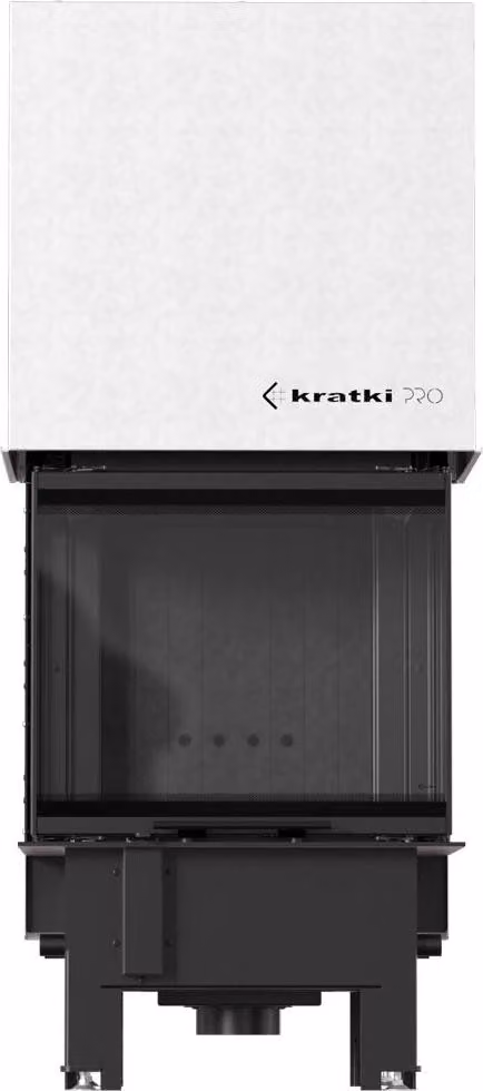 Inserto per caminetto KRATKI REGNOR 600/400 7 kW Ø 200 3 lati vetro rivestimento nero