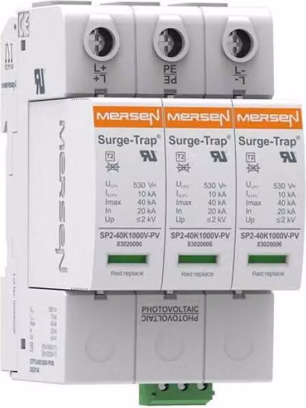 Mersen PV-Ü-ABLEITER T2 1000V 3P +FM (STPT2-40K1000V-YPVM)