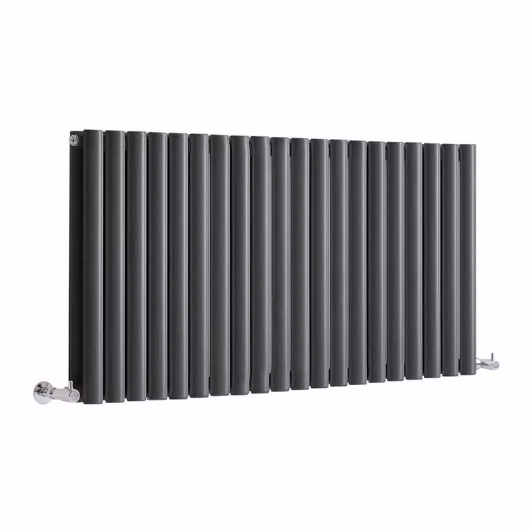 Radiatore di Design Orizzontale (Pannello Doppio) - 595mm x 1180mm - Antracite - Sterling Quinn by Hudson Reed