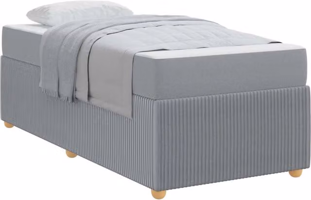 Letto singolo | Letto per adulti | Struttura del letto Grigio chiaro 80 x 200 cm Tessuto
