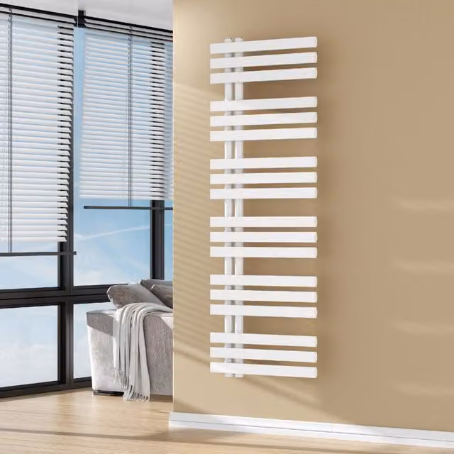 Scalda Asciugamani da Parete Slidre ad Acqua Calda neu.haus Bianco L: 140 cm, P: 50 cm