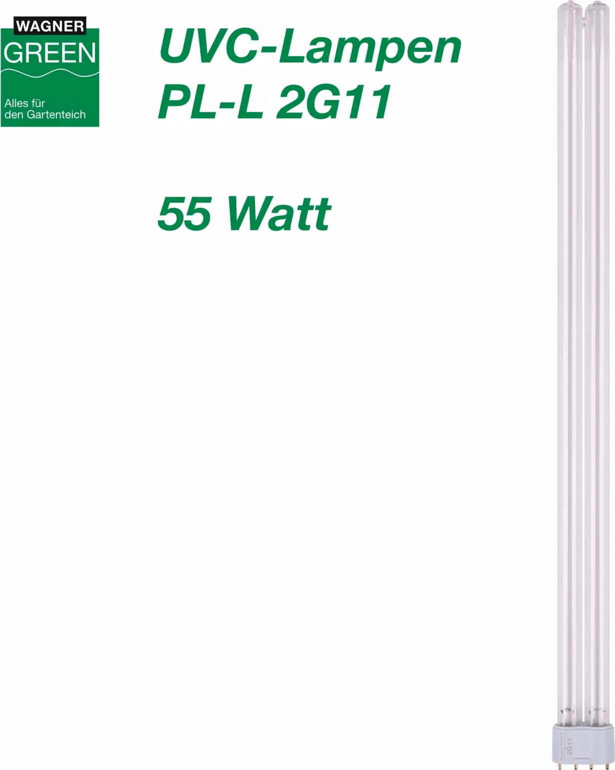 Wagner GREEN Lampada UVC 2G11 PL-L 55 Watt