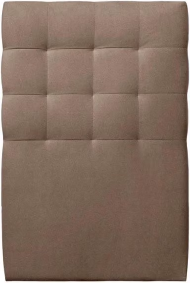 Testiera in tessuto velluto tortora imbottita L90 cm